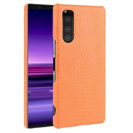 Telefoonhoesje voor Sony Xperia 5 Krokodillenleer Stijl