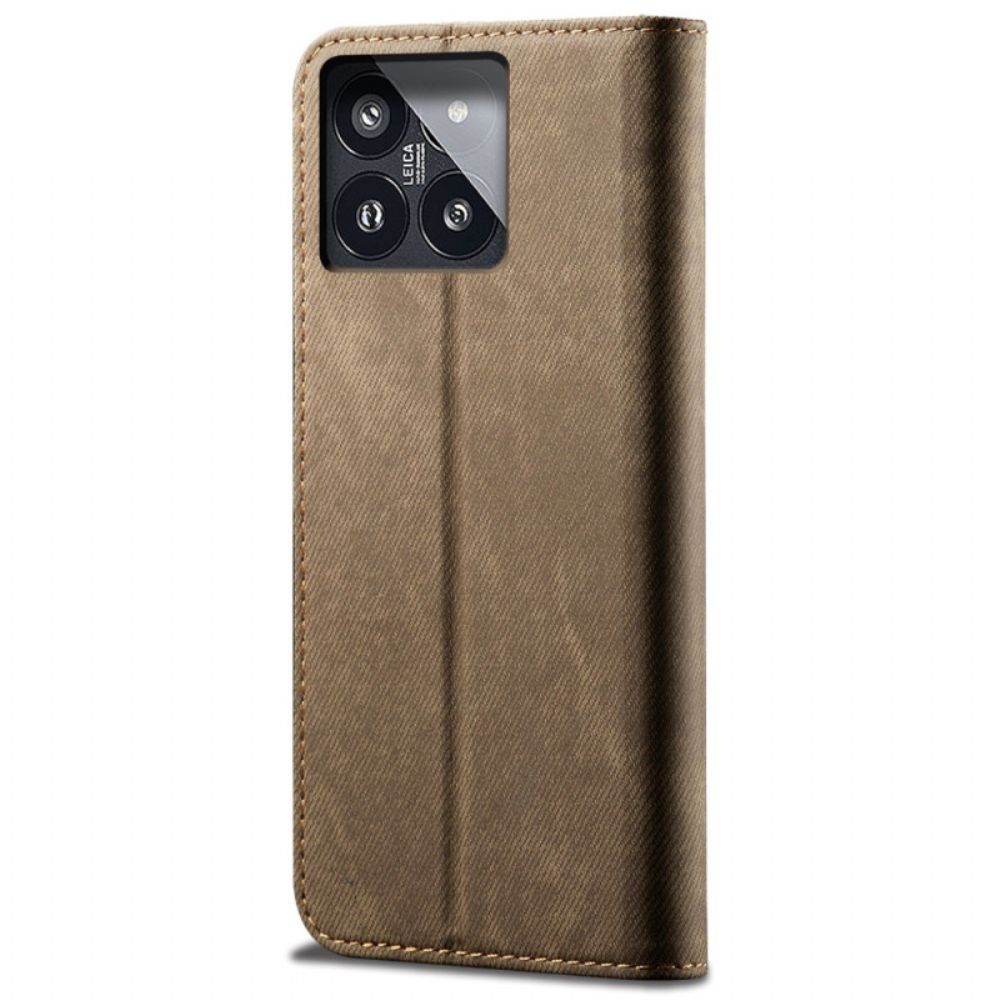 Folio-hoesje Voor Xiaomi 14 Jeansstof