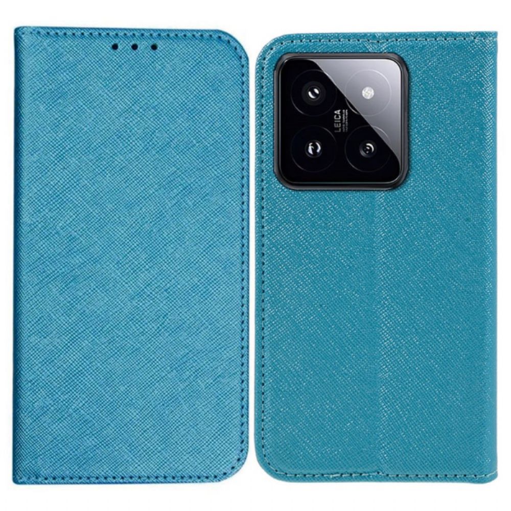 Folio-hoesje Voor Xiaomi 14 Kruistextuur