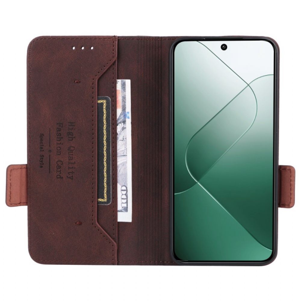 Folio-hoesje Xiaomi 14 Vintage Dubbele Sluiting