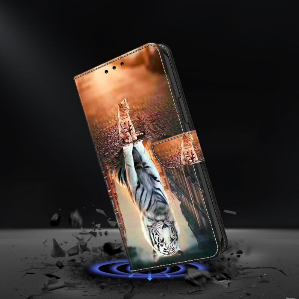 Leren Hoesje Xiaomi 14 Kittendroom Bescherming Hoesje