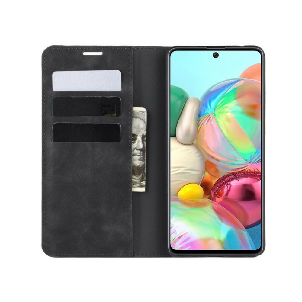 Bescherming Hoesje voor Samsung Galaxy Note 10 Lite Folio-hoesje Chique Leereffect