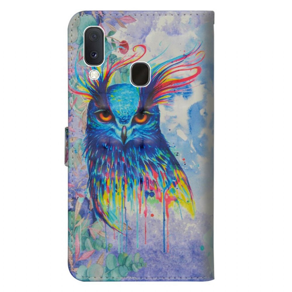 Folio-hoesje voor Samsung Galaxy A10e Aquarel Vogel