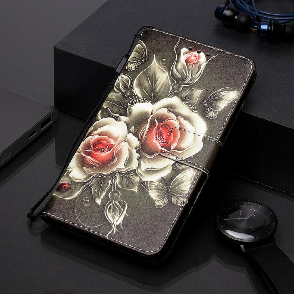 Folio-hoesje voor Samsung Galaxy A10e Gouden Rozen