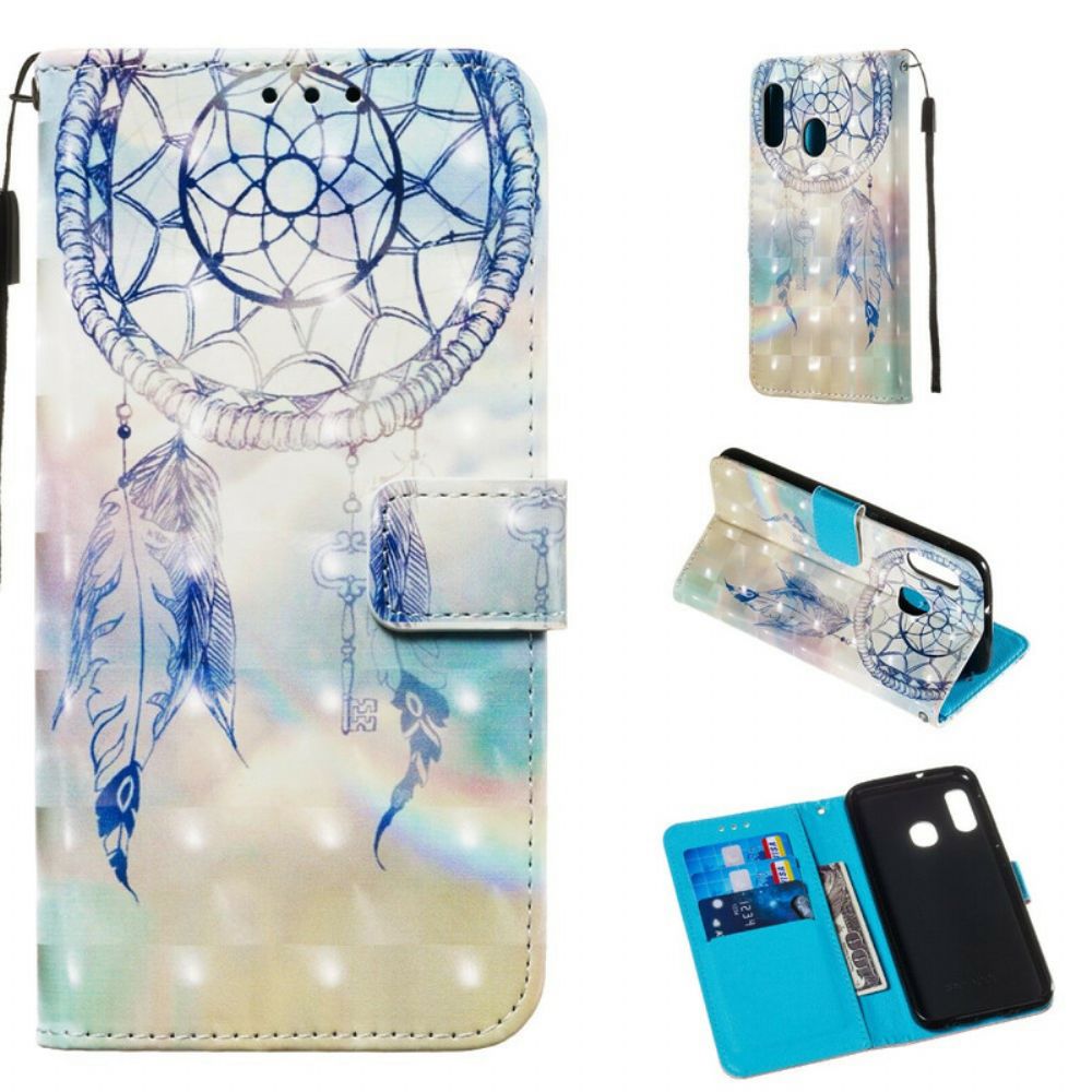 Leren Hoesje voor Samsung Galaxy A10e Aquarel Dromenvanger