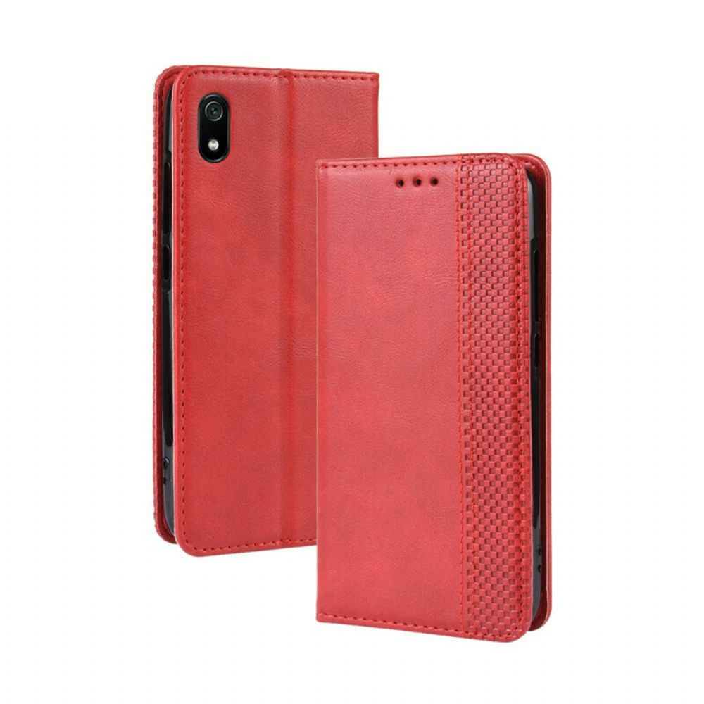 Bescherming Hoesje voor Xiaomi Redmi 7A Folio-hoesje Vintage Gestileerd Leereffect