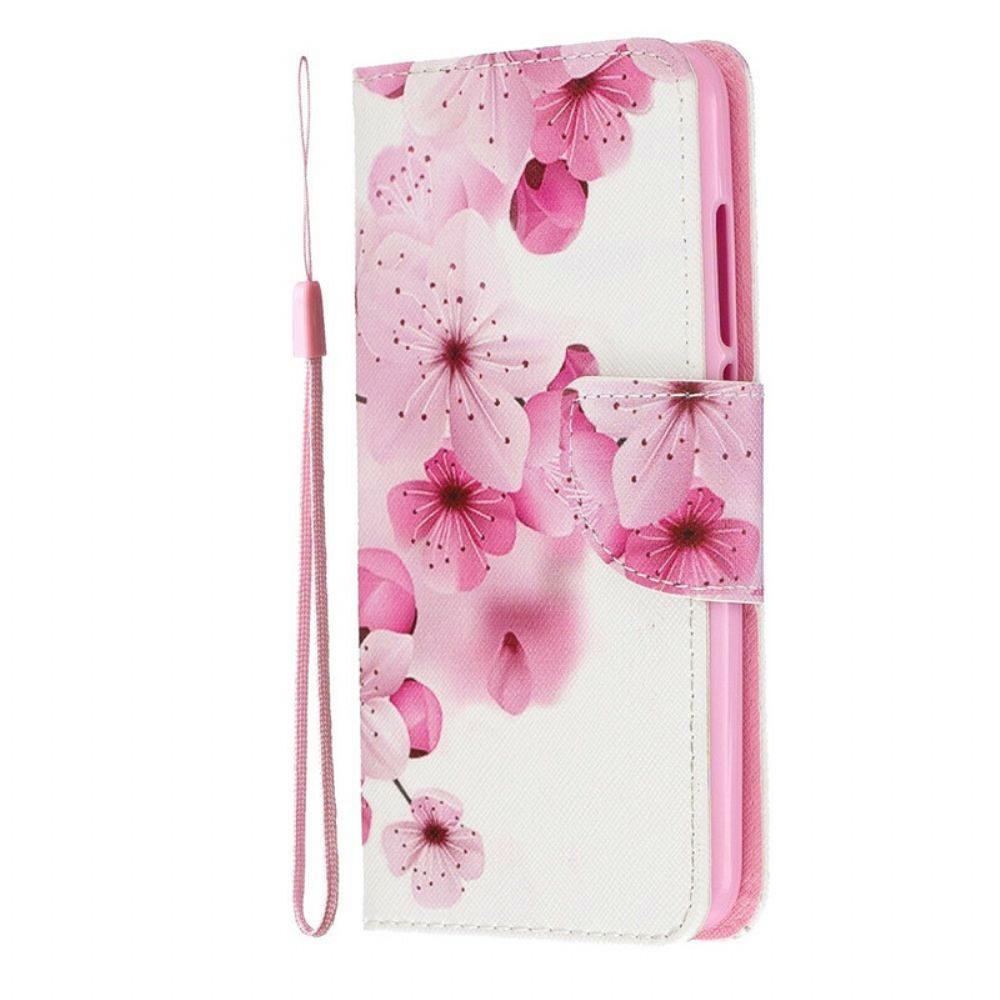 Flip Case voor Xiaomi Redmi 7A Met Ketting Bloemen Ontdekking Met Riem