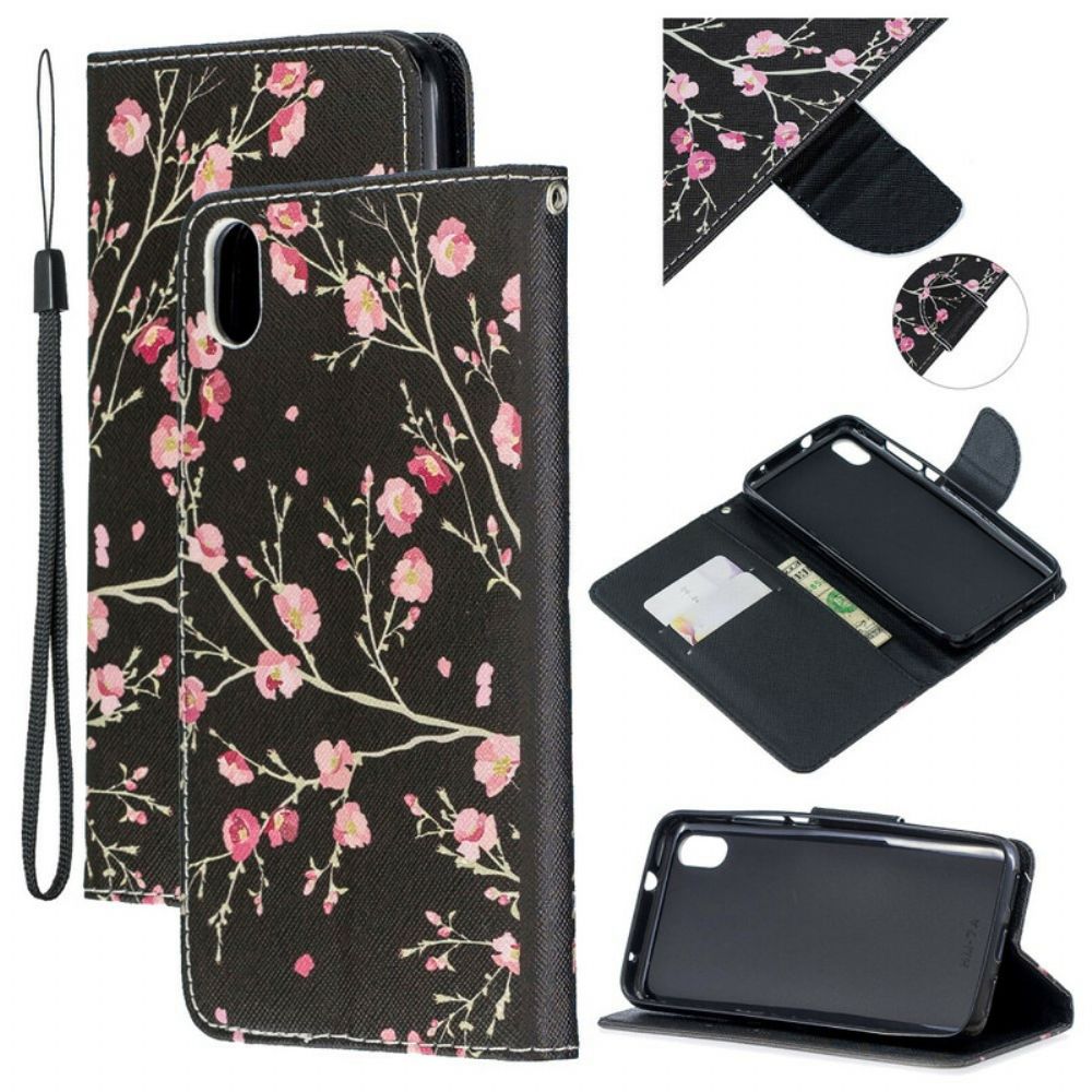 Flip Case voor Xiaomi Redmi 7A Met Ketting Bloemen Ontdekking Met Riem