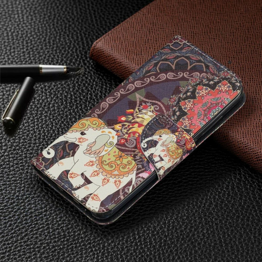 Folio-hoesje voor Xiaomi Redmi 7A Indiase Olifanten