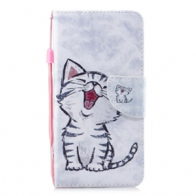 Folio-hoesje voor Xiaomi Redmi 7A Met Ketting Thong Kitten