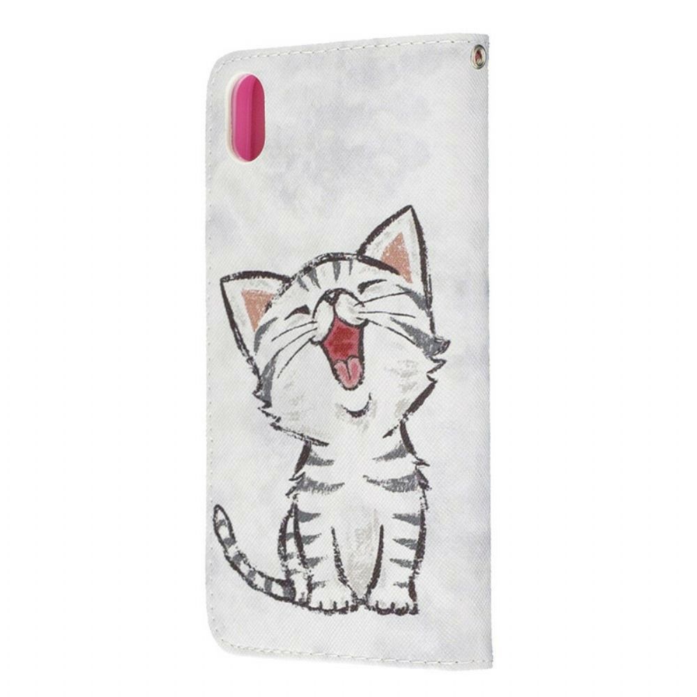 Folio-hoesje voor Xiaomi Redmi 7A Met Ketting Thong Kitten