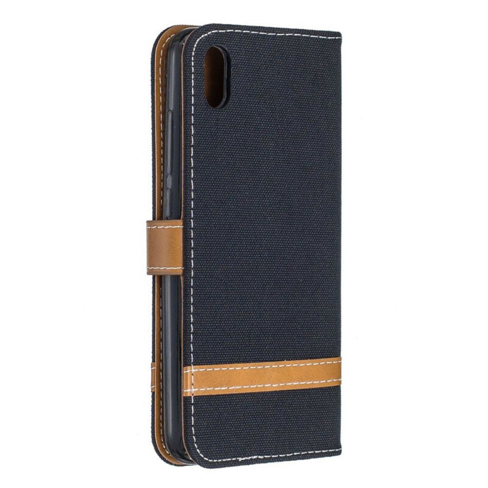 Leren Hoesje voor Xiaomi Redmi 7A Met Ketting Band Met Stof En Leereffect