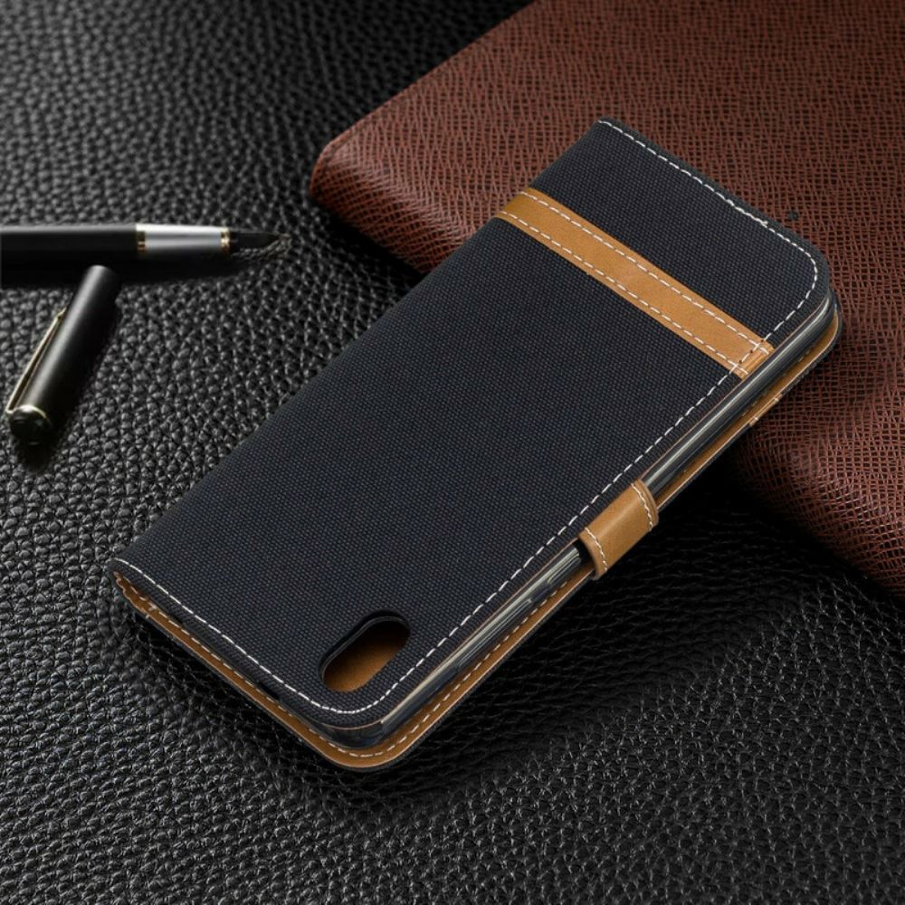 Leren Hoesje voor Xiaomi Redmi 7A Met Ketting Band Met Stof En Leereffect