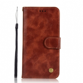 Leren Hoesje voor Xiaomi Redmi 7A Met Ketting Vintage Kunstleren Band