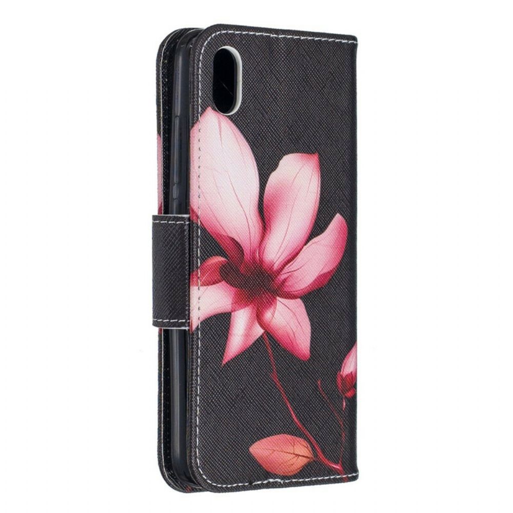 Leren Hoesje voor Xiaomi Redmi 7A Roze Bloem