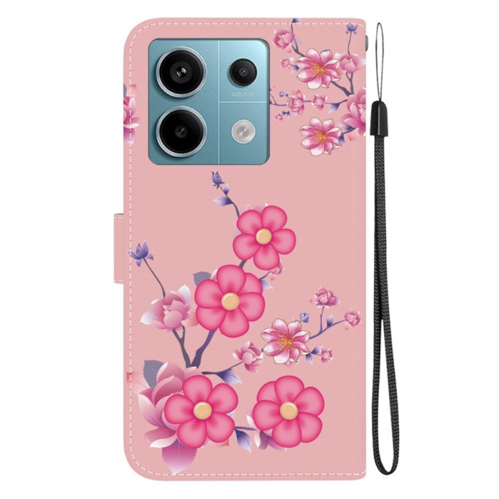 Bescherming Hoesje Xiaomi Redmi Note 13 Pro 5g Sakura Met Riem