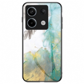 Case Hoesje Xiaomi Redmi Note 13 Pro 5g Telefoonhoesje Gehard Glasmarmer En Vliegende Duif