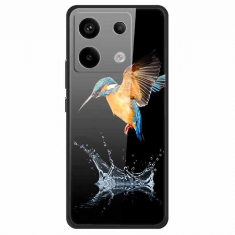 Cover Hoesje Xiaomi Redmi Note 13 Pro 5g Telefoonhoesje Gekroonde Vogel Van Gehard Glas