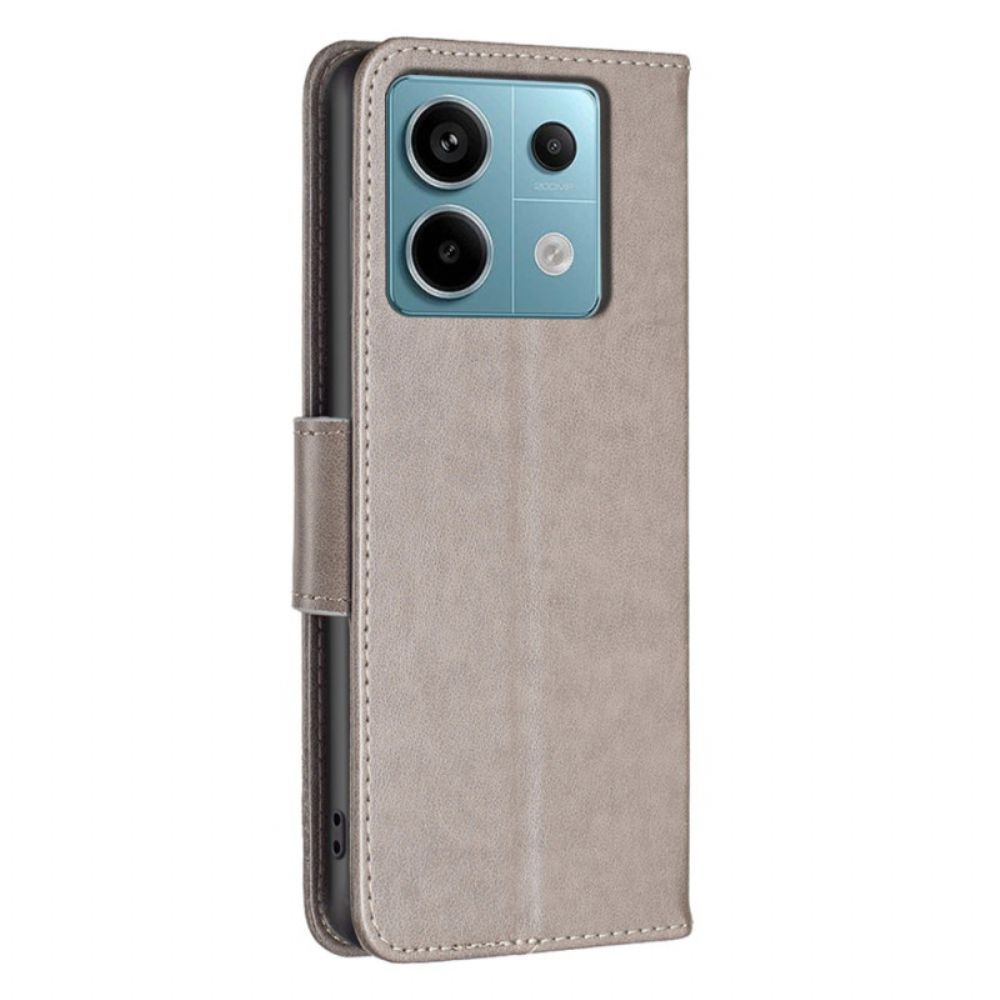 Flip Case Leren Xiaomi Redmi Note 13 Pro 5g Vlinderpatroon