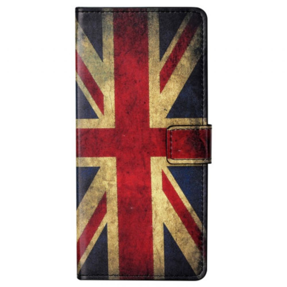 Folio-hoesje Xiaomi Redmi Note 13 Pro 5g Telefoonhoesje Vintage Engelse Vlag