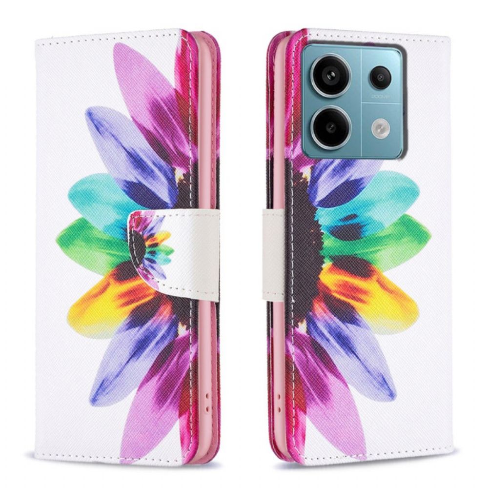 Folio-hoesje Xiaomi Redmi Note 13 Pro 5g Waterverfbloem