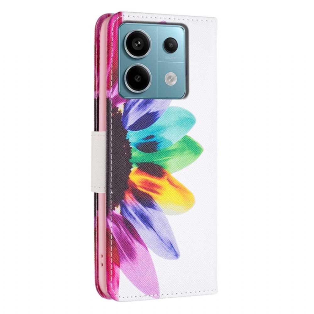 Folio-hoesje Xiaomi Redmi Note 13 Pro 5g Waterverfbloem