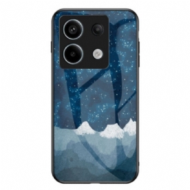 Hoesje Voor Xiaomi Redmi Note 13 Pro 5g Bergen Van Gehard Glas Onder De Sterrenhemel