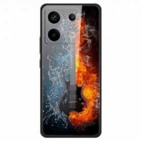 Hoesje Xiaomi Redmi Note 13 Pro 5g Gitaar Van Gehard Glas Van Ijs En Vuur