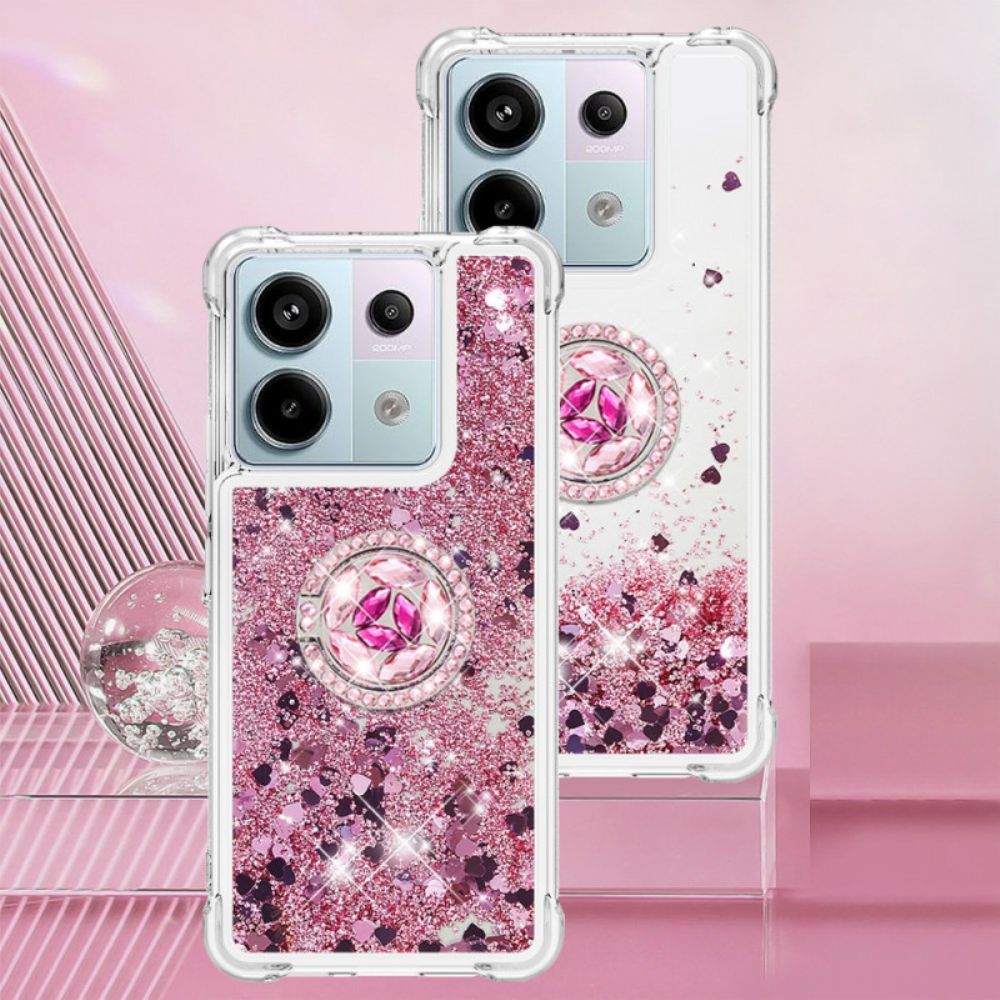 Hoesje Xiaomi Redmi Note 13 Pro 5g Glitterringhouder Bescherming Hoesje