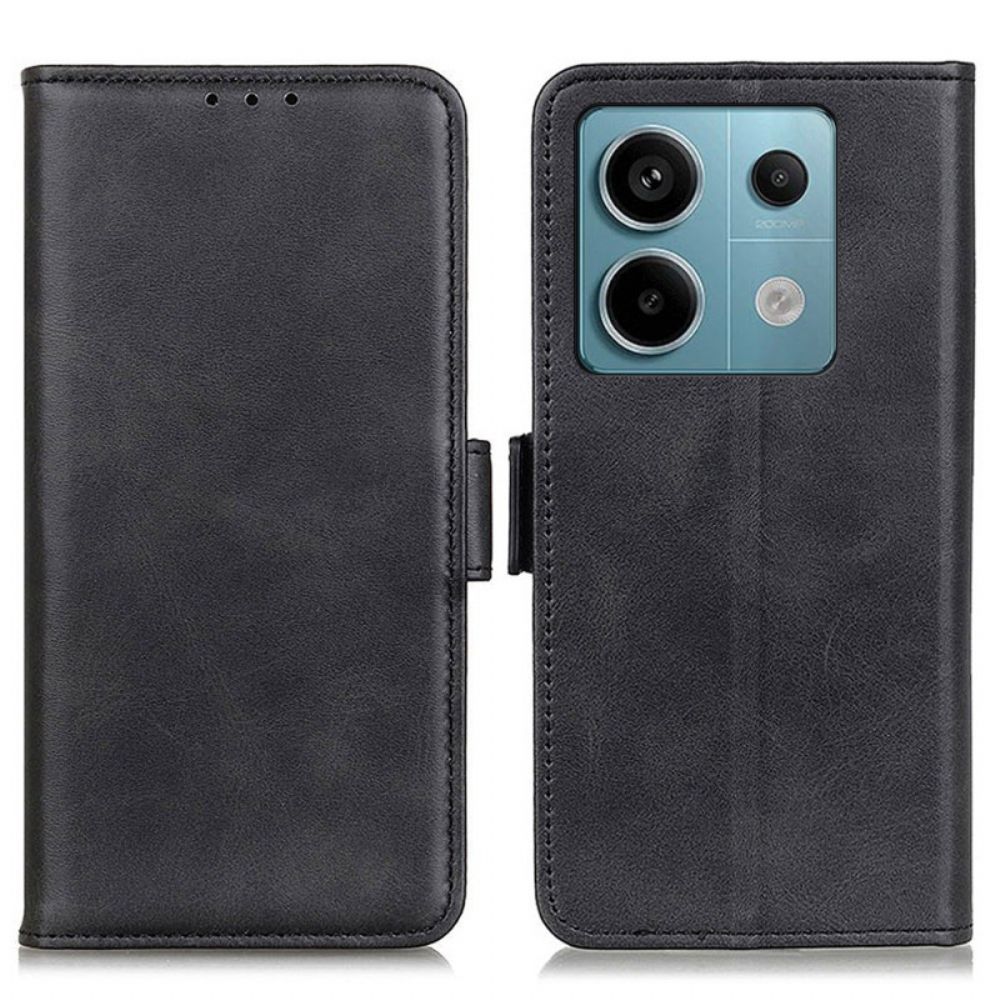 Leren Hoesje Voor Xiaomi Redmi Note 13 Pro 5g Dubbele Sluiting