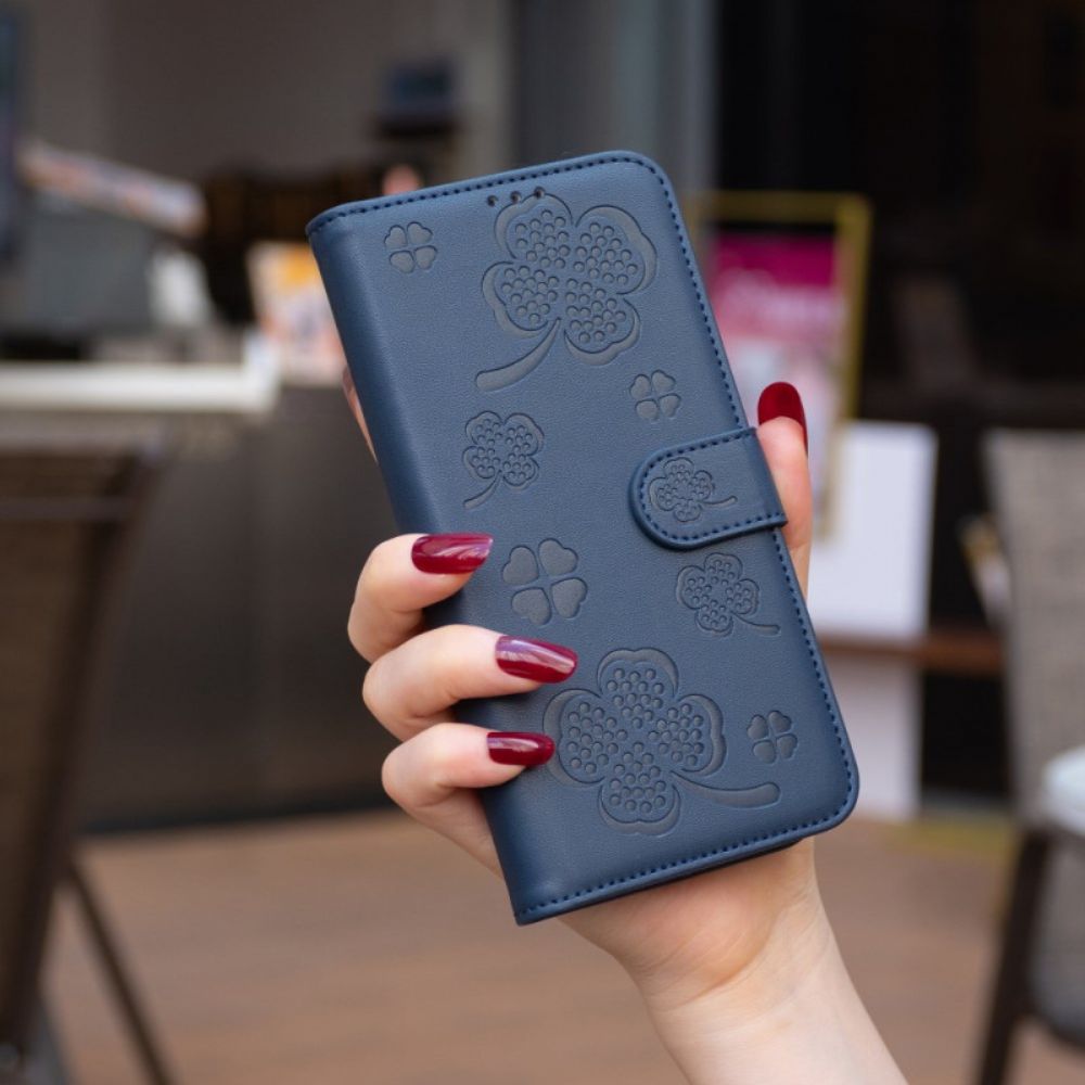 Leren Hoesje Voor Xiaomi Redmi Note 13 Pro 5g Klavers