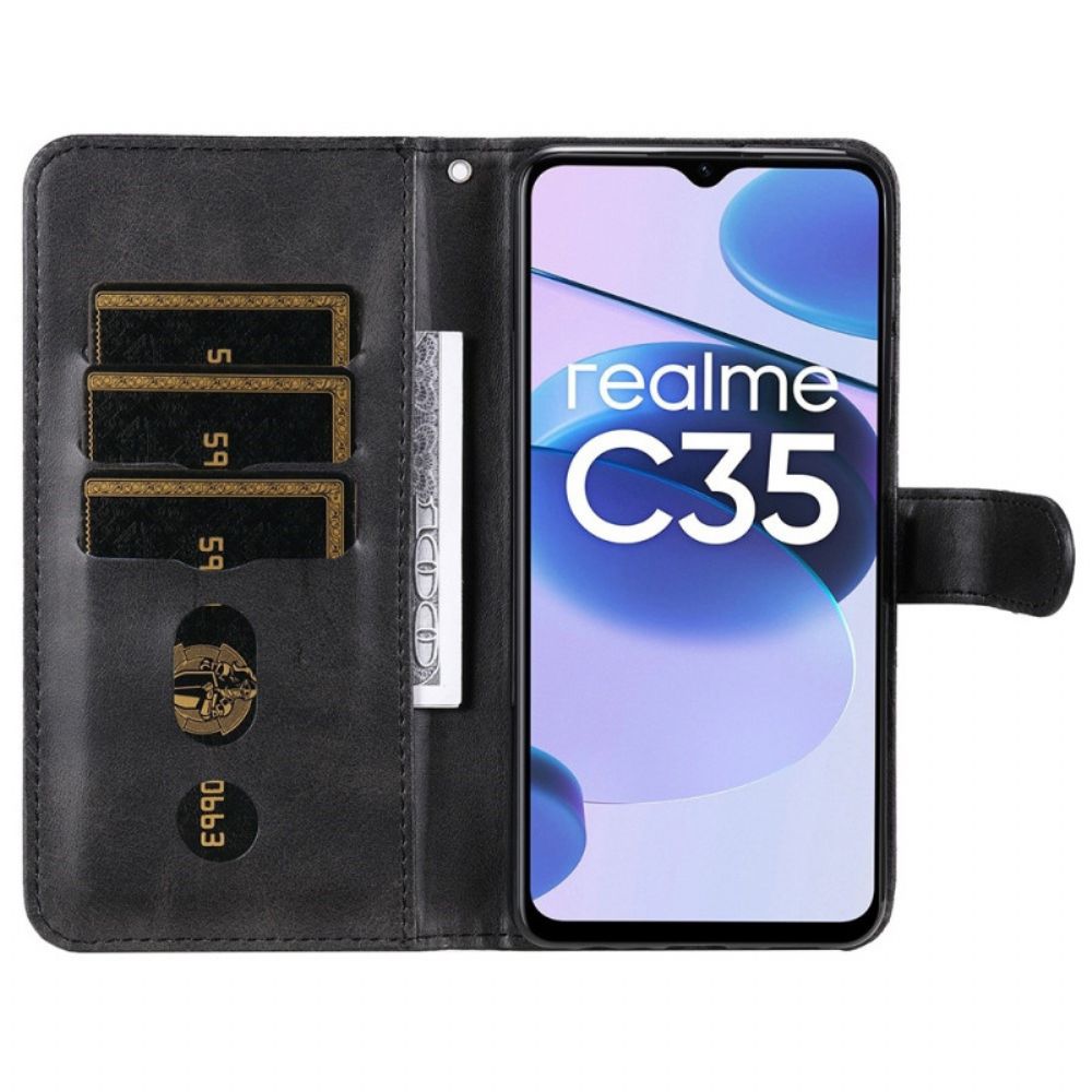 Folio-hoesje voor Realme C35 Zak Met Rits