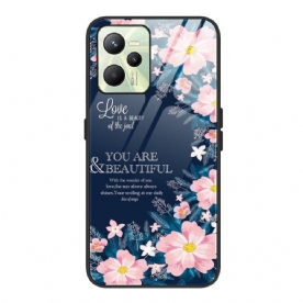 Telefoonhoesje voor Realme C35 Liefde Roze Bloemen