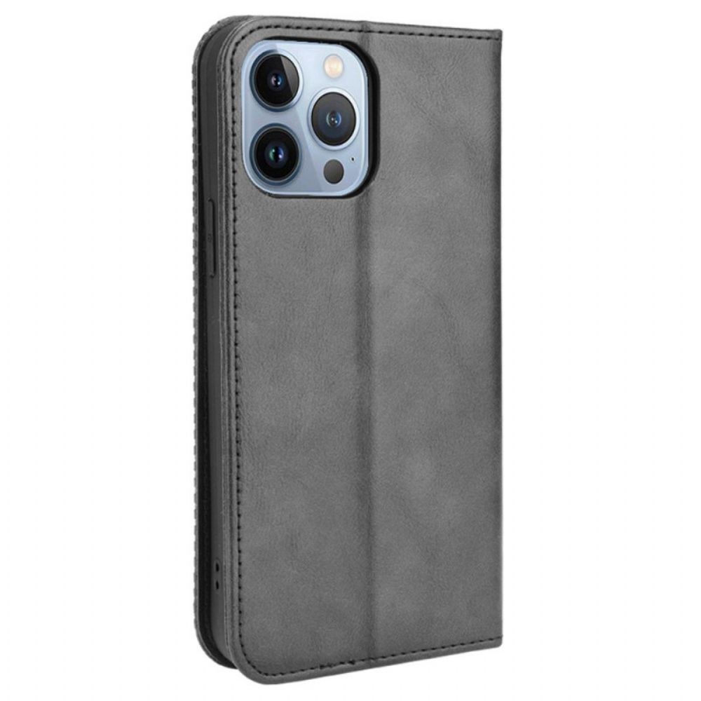 Bescherming Hoesje voor iPhone 14 Pro Folio-hoesje Gestileerd