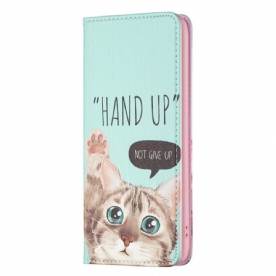 Bescherming Hoesje voor iPhone 14 Pro Folio-hoesje Hand Omhoog