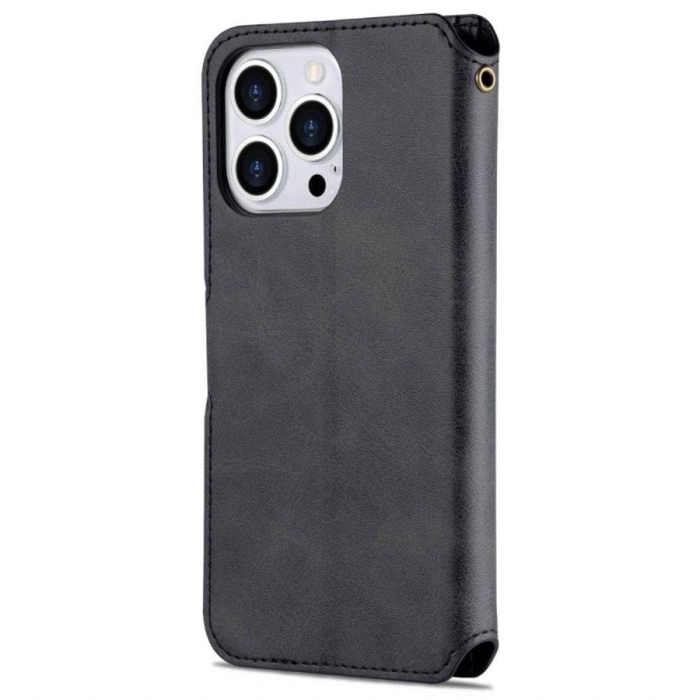 Flip Case voor iPhone 14 Pro Azns Kunstleer