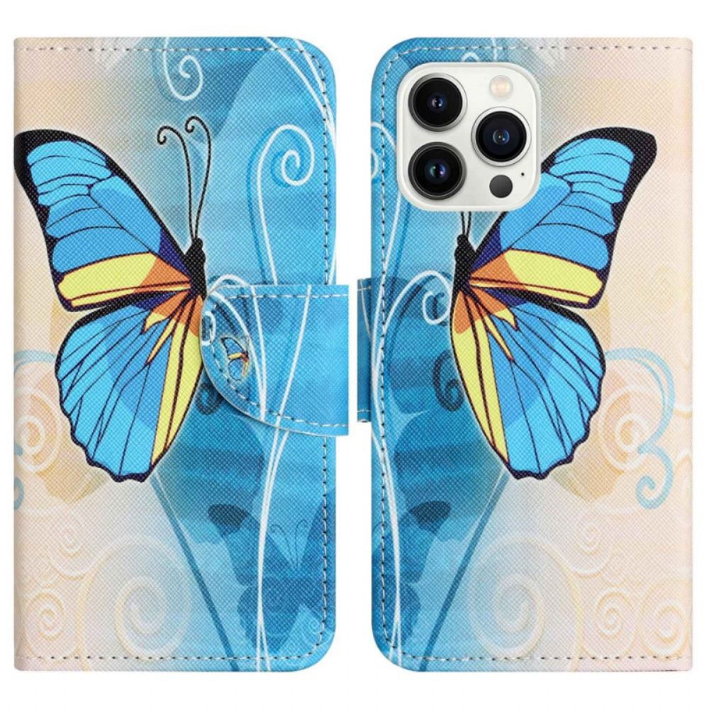 Flip Case voor iPhone 14 Pro Vlinders