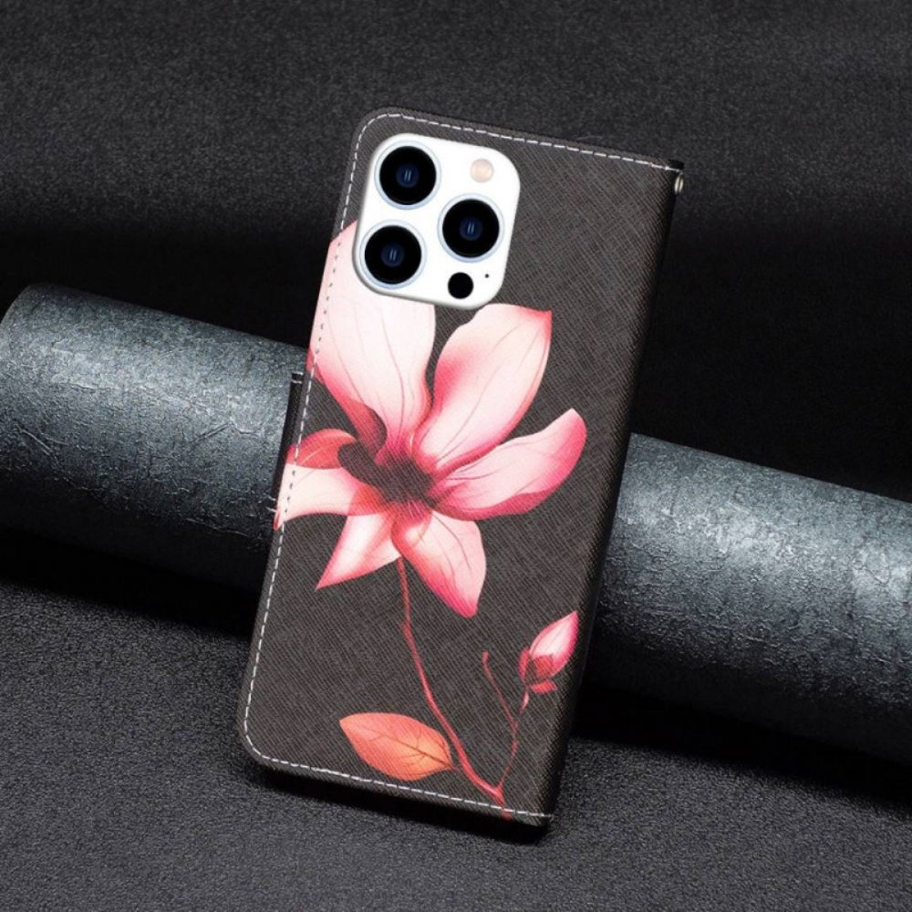 Folio-hoesje voor iPhone 14 Pro Bloem