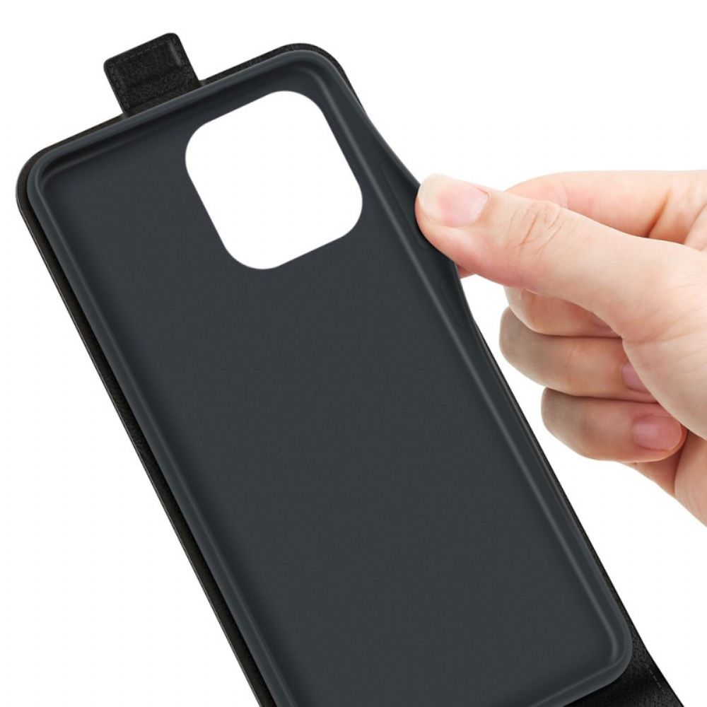 Folio-hoesje voor iPhone 14 Pro Flip Case Verticale Flap Leereffect