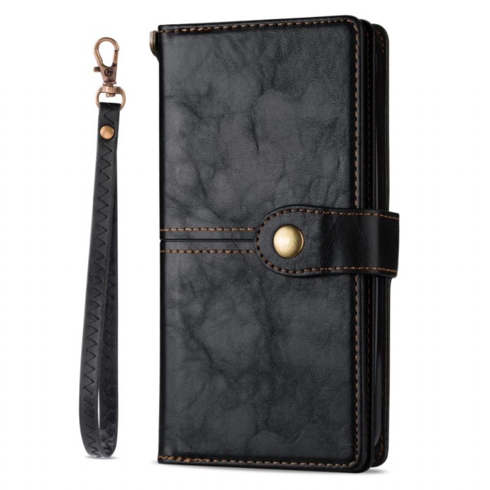 Folio-hoesje voor iPhone 14 Pro Vintage Multifunctioneel