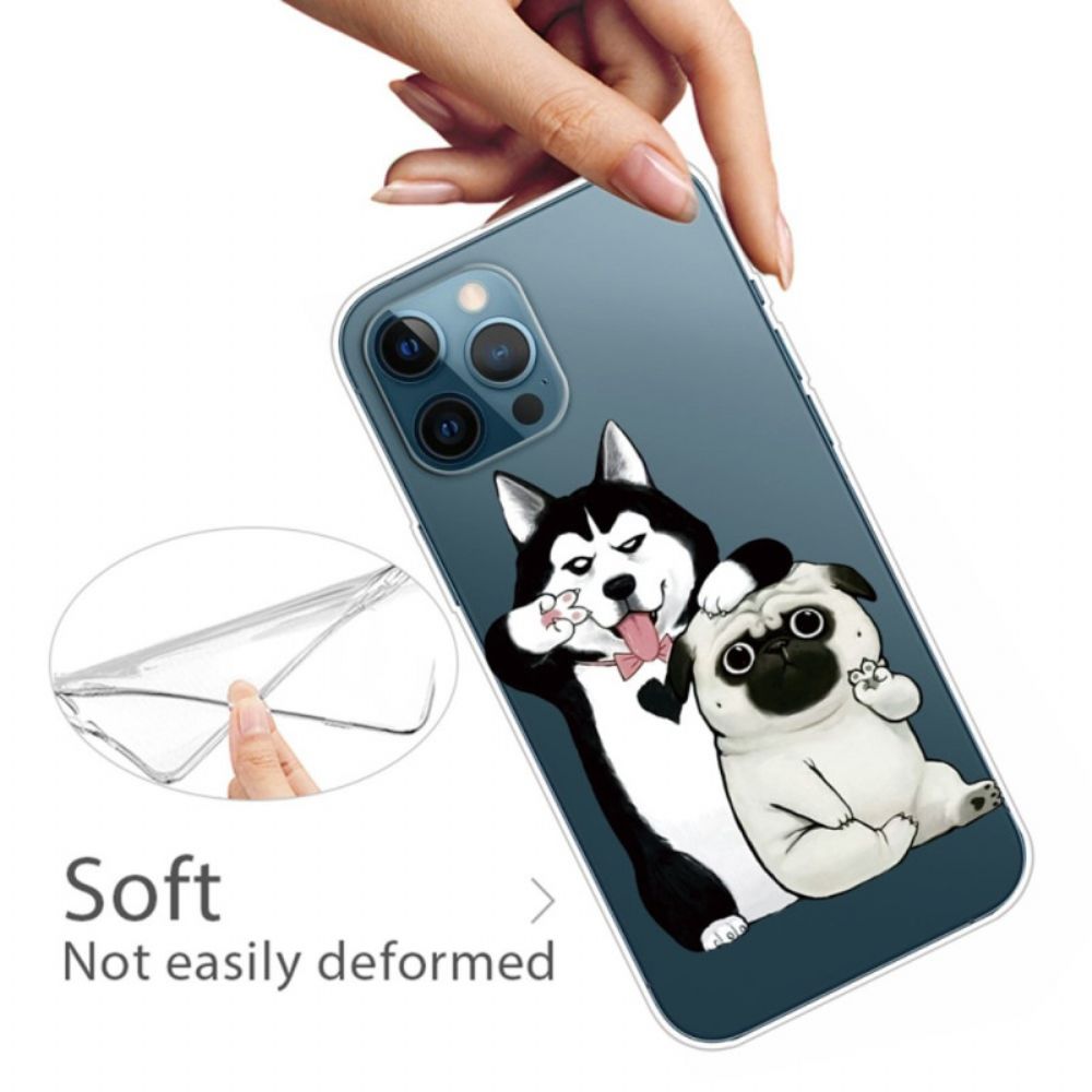 Hoesje voor iPhone 14 Pro Grappige Honden