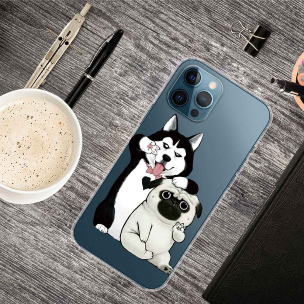 Hoesje voor iPhone 14 Pro Grappige Honden