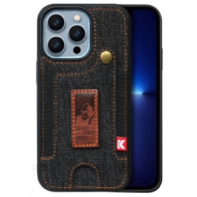 Hoesje voor iPhone 14 Pro Kaarthouder En Jeansriem