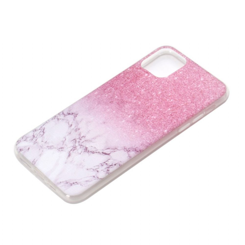 Hoesje voor iPhone 14 Pro Roze Marmer