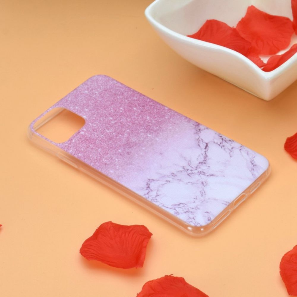 Hoesje voor iPhone 14 Pro Roze Marmer