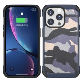 Hoesje voor iPhone 14 Pro Versterkte Camouflage