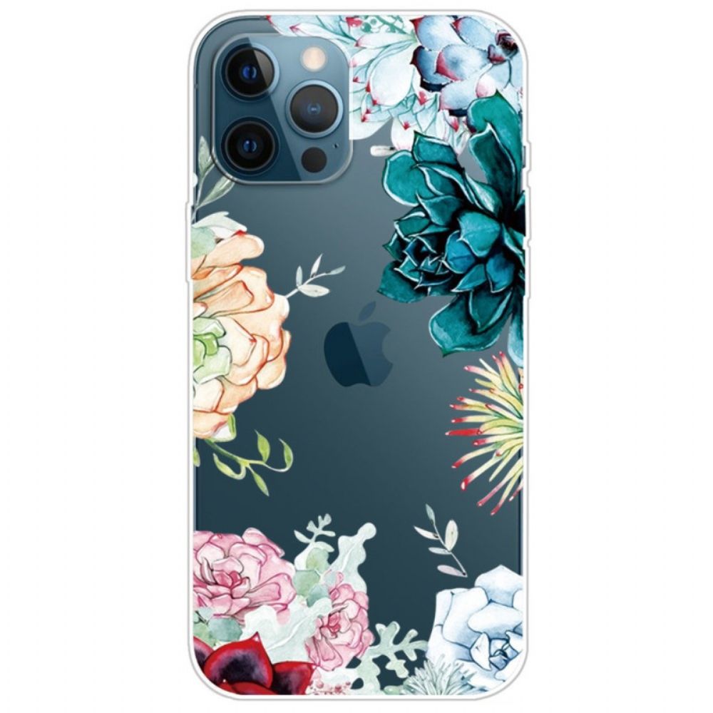 Telefoonhoesje voor iPhone 14 Pro Naadloze Aquarelbloemen