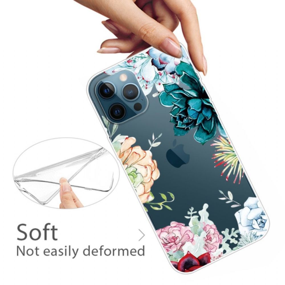 Telefoonhoesje voor iPhone 14 Pro Naadloze Aquarelbloemen