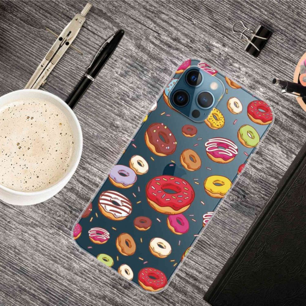 Telefoonhoesje voor iPhone 14 Pro Transparante Donuts