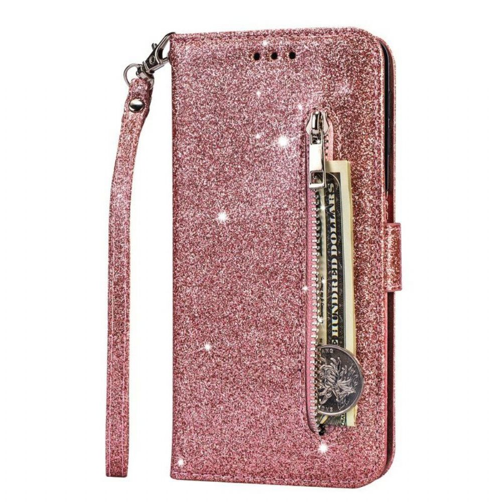 Folio-hoesje voor Samsung Galaxy S20 Plus / S20 Plus 5G Glitter Portemonnee